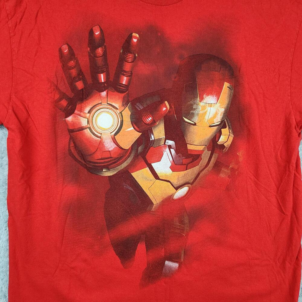 Marvel Iron Man 3 Shirt Mens 2XL Red Superhero Big Logo Graphic Movie Avenger